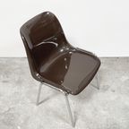Vintage Helmut Starke Stapelbare Kuip Stoelen, High Gloss Bruin. thumbnail 6