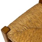 Vintage Set Van 6 Eetkamerstoelen Eiken En Riet Design thumbnail 16