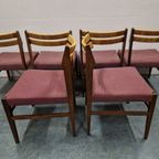 Set Van 6 Vintage Stoelen Eetkamerstoelen Jaren 60 Jaren 70 thumbnail 14