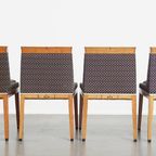 Prachtige Art Deco Set Bestaande Uit Een Eettafel En 4 Eetkamerstoelen Van Schuitema thumbnail 16