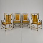 Unieke Set Eetkamer- En Loungestoelen In Mid-Century Stijl – Verguld, Gemaakt Tussen 1940-1948 thumbnail 13