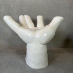 Vintage Hand Chair / Stool Polyester – 80’S thumbnail 3