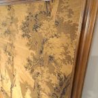 Vintage Doek Schilderij Met Houten Lijst, Wanddecoratie thumbnail 5