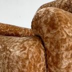 Roestbruine Italiaanse Velvet Fauteuil, 1970’S thumbnail 3