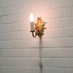 Bronzen Gouden Wandlamp Blad thumbnail 6