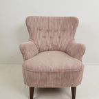 Artifort Theo Ruth Roze Rib Lichtroze Fauteuil Vintage Nieuw thumbnail 4