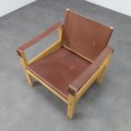 Set Of 2 Lounge Chairs In Teak And Saddle Leather By Karl Heinz Bergmiller For Escriba, Brazil, 1970s thumbnail 8