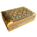 Vintage Sieradendoos Parelmoer Inlegwerk Geometrisch Khatam 1970’s thumbnail 5