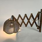 Schaarlamp - Harmonicalamp - Teak - Wandlamp - 60'S thumbnail 5