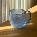 Vintage Blue Bubble Midcentury Jug & Glass Set thumbnail 6