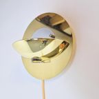 Vintage Wandlamp Two Tone Messing Chroom Regency ’70 Rond thumbnail 7