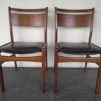 2X Scandinavische Design Eetkamerstoelen In Teak (Set) thumbnail 2