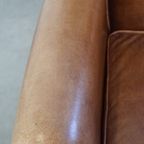 Charmante, Tijdloze En Karaktervolle Rundleren Oorfauteuil In Een Lichte Cognac Kleur thumbnail 6