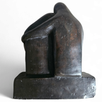 Solid Bronze Figures / Marked Hk / Height 17 Cm Height 17 Width 14 Depth 9 Cm thumbnail 7