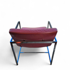 2 X Oscar Lounge Chair / Martin Haksteen / Harvink / Red Leather / Very Good Condition / 1980s thumbnail 4