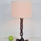 Brutalist Tafellamp Sculptuur Kettinglamp France ’70 Vintage thumbnail 3