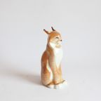 Porcelain Lynx Or Bobcat Sculpture By Lomonosov, Ussr thumbnail 3