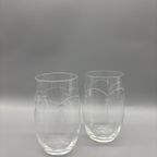 Set Antieke Waterglaasjes Kristal Geslepen 2 Stuks thumbnail 5