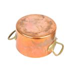 Kookpot Koper En Messing Marmite Met Deksel Frankrijk Vintage 18Cm thumbnail 7