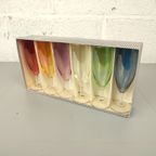 Set Vintage Gekleurde Champagneglazen thumbnail 5