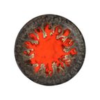 Vintage Terracotta Fruitschaal Schaal Fat Lava Stijl Oranje Grijs 29Cm thumbnail 3