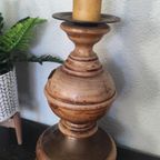 Vintage Lampvoet Hout Metaal thumbnail 6