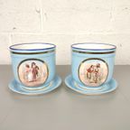 Duo Vintage Bloempotten In Sèvres Stijl thumbnail 6
