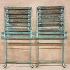 Set Oude Bistrostoelen Inklapbaar Vintage Zeegroen thumbnail 10