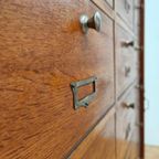 Vintage Houten Notariskast Kleppenkast Apothekerskast thumbnail 8