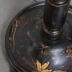 Prachtige Antieke Engelse Staande Lamp Uit Begin 1900 In Japanse Stijl Met Uniek Schilder Werk thumbnail 11