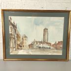 Niet Gesigneerd - Aquarel - Veurne Markt thumbnail 3