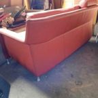 Leolux Paian Design Bank 2,5 Zits Rood Leder thumbnail 4