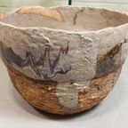 Grote Handgemaakt Keramische Wabi Sabi Schaal / Pot thumbnail 11