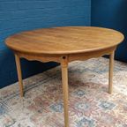 Vintage Eiken Ronde Tafel, Deens Design Van Henning Kjaernulf, thumbnail 7