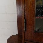 Wandkastje Met 1 Deurtje Met Spiegel Met Geslepen Glas En 1 Lade, Jaren 30 thumbnail 18