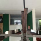 Space Age Hangende Lamp Chroom Oranje thumbnail 7