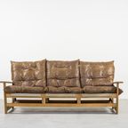 Vatne Mobler Three Seats Sculptural Oak Frame Sofa From 1960’S thumbnail 3