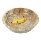 Prachtige Zware Grote Marmeren Fruitschaal Xl Natuursteen 40cm thumbnail 6