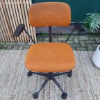 Vintage Bureaustoel Martin Stoll Retro Design Stoel Oker 70 thumbnail 10