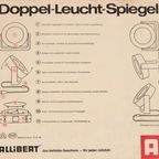 Spiegel Space Age, 2-zijdig Oranje-wit Tafel Of Wand Vintage thumbnail 4