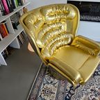 Golden Limited Edition Elda Chair By Joe Colombo For Longhi Italy No. 19/20 thumbnail 4
