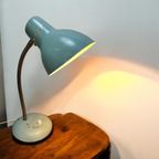 Vintage Muntkleurige Industriële Tafellamp / Desk Lamp thumbnail 2