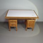 Large Oak Architect Desk / Table 1940'S thumbnail 7