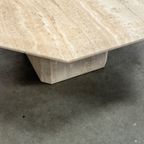Vintage Achthoekige Travertin Salontafel, 1970’s thumbnail 14