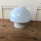 Vintage Mushroom Plafond Lamp Van Melk Glas Met Fitting thumbnail 2