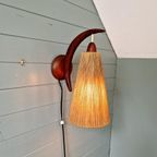 Wandlamp Van Teakhout En Sisaltouw, Temde, 1950-60 thumbnail 9