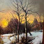 F. Busschots. "Winterlandschap". thumbnail 5