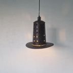 Vintage Metalen Brutalist Hanglamp. thumbnail 7