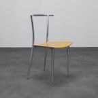 4x Postmoderne Eetkamerstoel Chrome & Plywood Segis, 90s thumbnail 12