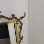 Vintage Barok Messing Spiegel Kuifspiegel Schouwspiegel thumbnail 3